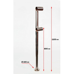 Стойка хореографического станка 2-х уровневого №18 (нержавеющая сталь)