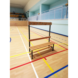 Скамейка с вешалкой для раздевалки 1,5 метра