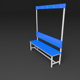 Мягкая скамейка для раздевалки 1,0м, односторонняя